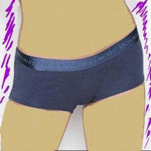 BNWT VICTORIA'S SECRET BOYSHORTS CROWN BLUE
